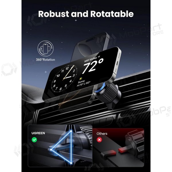 Automobilinis laikiklis-charger Ugreen W708 MagSafe 15W (35970) black