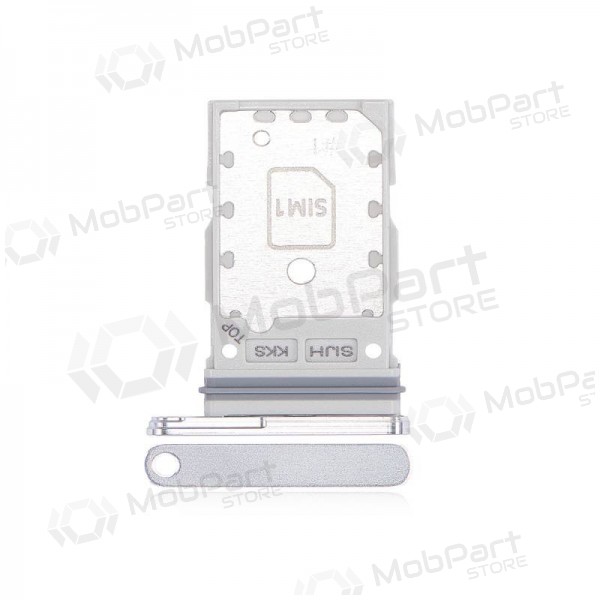 Samsung Galaxy S22 Ultra Dual SIM card holder (white) (original)