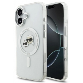Apple iPhone 17 case - Karl Lagerfeld IML K&CH Heads Metal Frame MagSafe (clear)