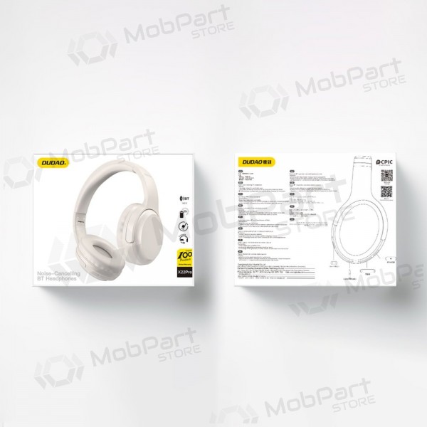 Wireless headphones with microphone Dudao X22Pro Bluetooth USB-C white