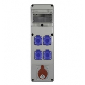 PawBol R-BOX B.SLIM-6S-28-S plastikinis skydeliswith lizdais (4x16A/230V, 1x5P16A)