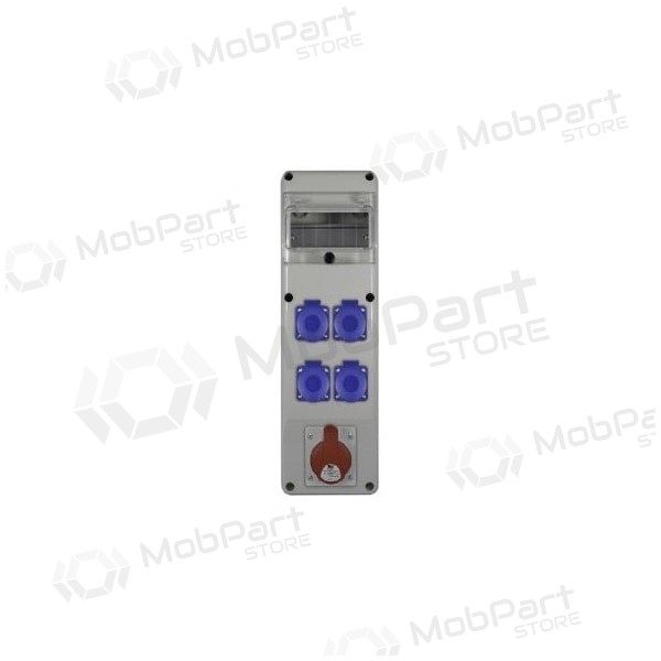 PawBol R-BOX B.SLIM-6S-28-S plastikinis skydeliswith lizdais (4x16A/230V, 1x5P16A)