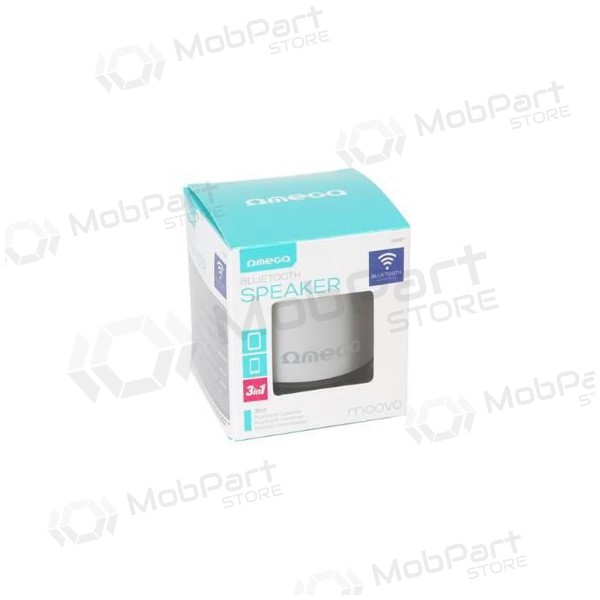 Bluetooth portable top speaker OMEGA OG47 (MicroSD, hands-free) (silver)