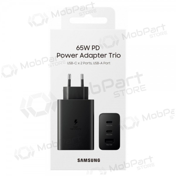 Network charger Samsung EP-T6530NBEGEU 65 W 2x USB-C + USB-A black