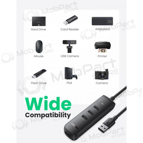 USB šakotuvas Ugreen CM416 USB-A 3.0 to 4xUSB-A 3.0 (10915) black