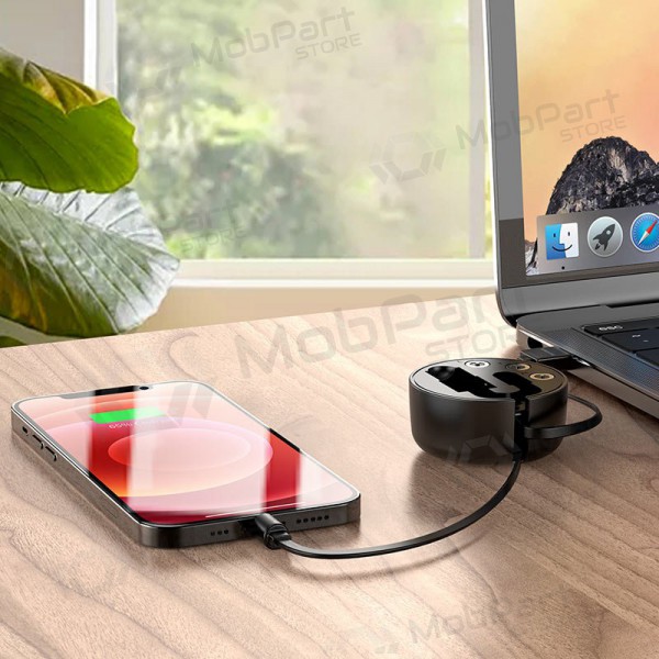 USB cable Borofone BU26 3in1 microUSB-Lightning-Type-C magnetinic 1.0m (black)