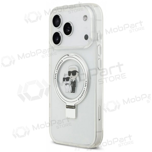 Apple iPhone 17 Pro Max case - Karl Lagerfeld Ringstand Karl and Choupette MagSafe (clear)