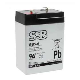 Battery (AGM) SSB SB (5Ah, 6V, F1, VRLA)