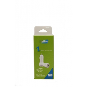 Car charger Tellos C109 USB 1A (white)