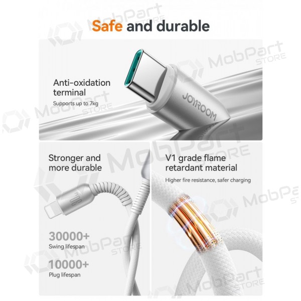 USB cable Joyroom S-A51 USB-C to Lightning 30W 1.2m grey