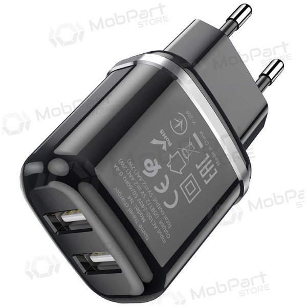 Charger Hoco N4 x 2 USB  jungtimis (2.4A) (black)