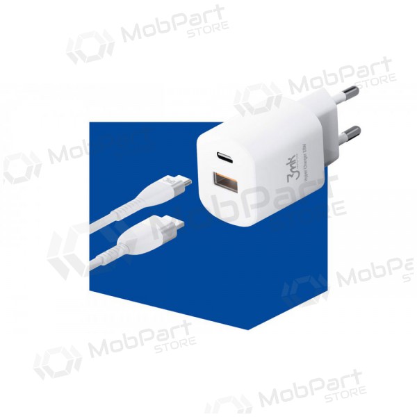Charger 3MK HyperCharger 20W 1xUSB-C + 1xUSB-A PD/QC