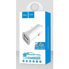 Car charger HOCO Z12 Elite Dual USB (5V 2.4A) (white)