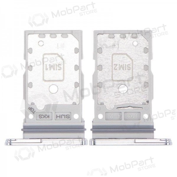 Samsung Galaxy S22 Ultra Dual SIM card holder (white) (original)