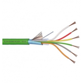 ELAN halogen-free, shielded security cable 6x0.22 (green)