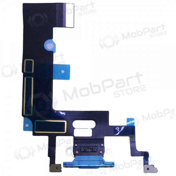 Apple iPhone XR charging dock port and microphone flex (blue)