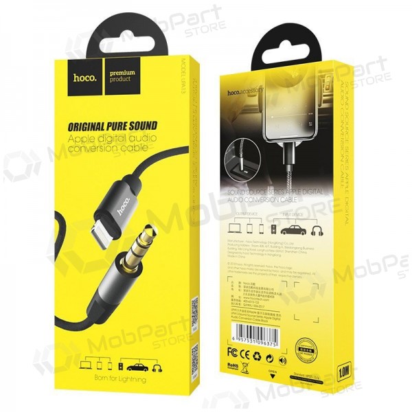 Adapter from Apple -Lightning- to Audio 3.5mm HOCO UPA13 (black)