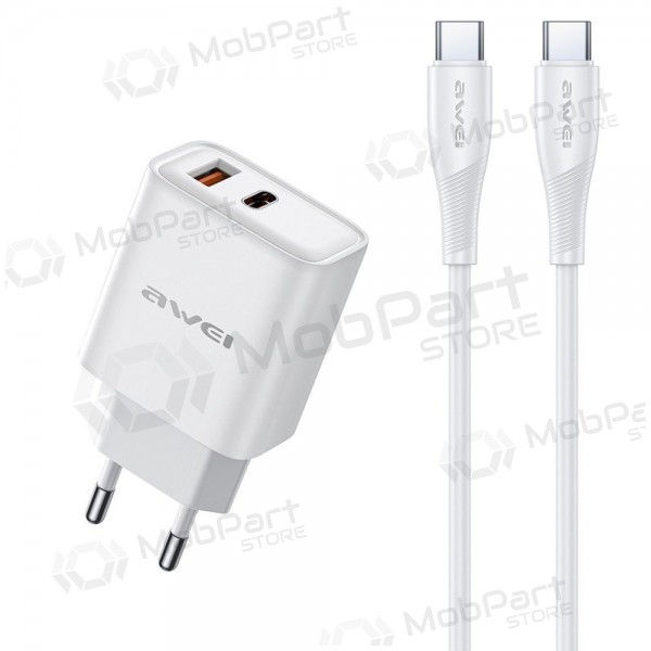 Phone charger Awei PD81C-EU 22.5 W USB-C + USB-A with USB-C cable 1 m