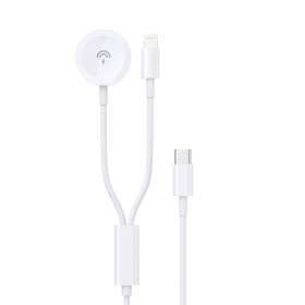 USB-C cable Dudao A12MAX-2in1 USB-C to iWatch / Lightning 1.2 m