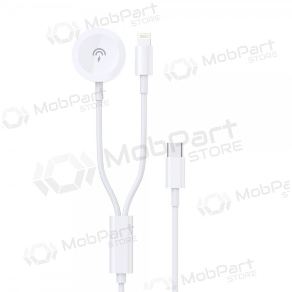USB-C cable Dudao A12MAX-2in1 USB-C to iWatch / Lightning 1.2 m