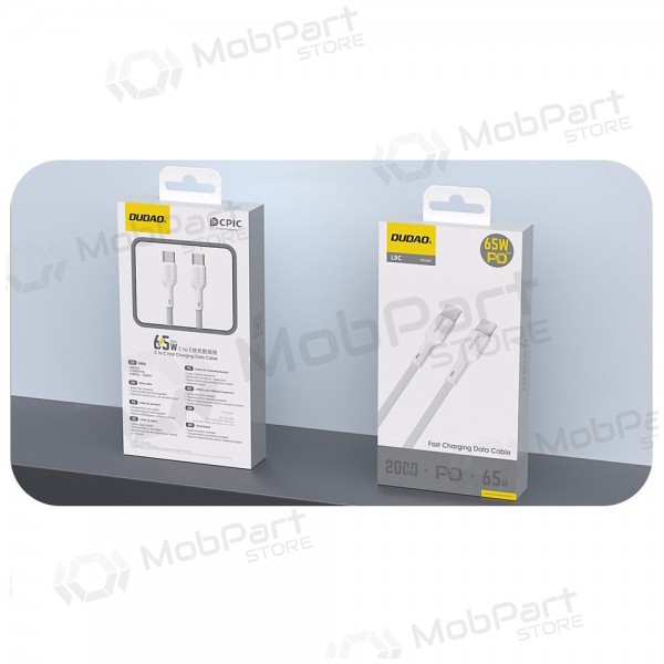 USB-C cable Dudao L9C USB-C to USB-C 1 m 65 W white