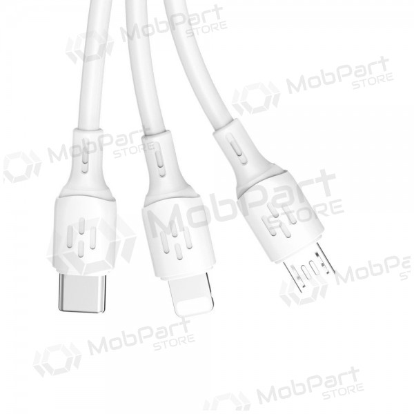 USB cable Dudao L8A-3in1 USB-A to USB-C / Micro USB / Lightning 1.2 m 6A