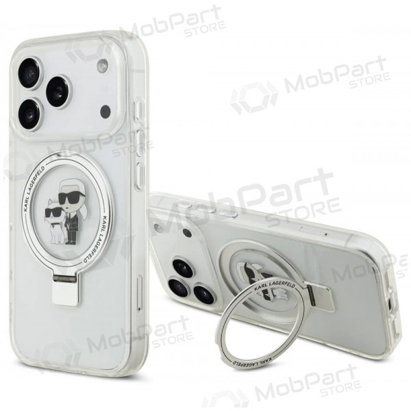 Apple iPhone 17 Pro Max case - Karl Lagerfeld Ringstand Karl and Choupette MagSafe (clear)