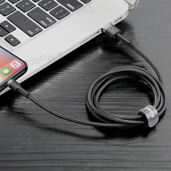 USB cable Baseus Cafule USB-A to Lightning 2.4A 1.0m grey-black CALKLF-BG1
