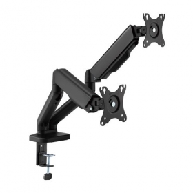 Dviejų 17”-32” monitorių spyruoklinis laikiklis, black