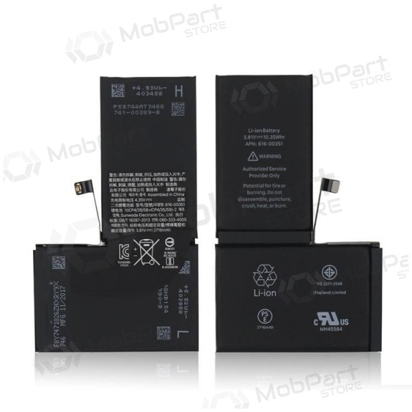 Apple iPhone X battery / accumulator (2716mAh) (used grade A, original)