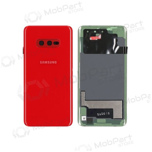 Samsung G970 Galaxy S10e back / rear cover red (Cardinal Red) (used grade A, original) Samsung G970 Galaxy S10e back / rear cover red (Cardinal Red) (used grade A, original)