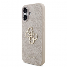 Apple iPhone 17 case - Guess PU 4G Metal Logo (grey)
