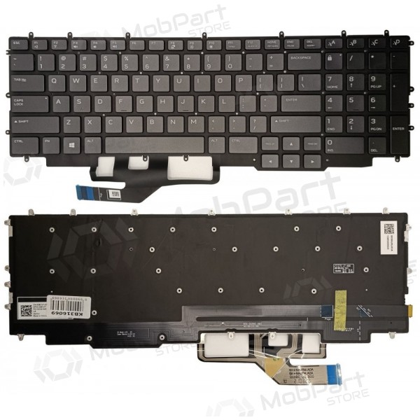 Keyboard DELL G7 17 7700,with spalvotu pašvietimu, US Keyboard DELL G7 17 7700,with spalvotu pašvietimu, US