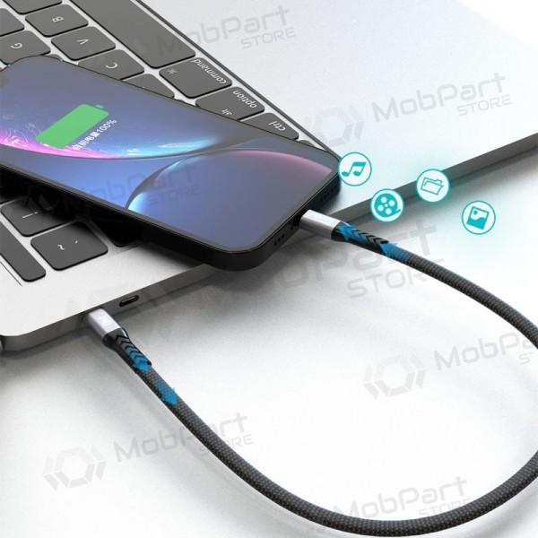 Lightning cable Dudao L10P USB-C to Lightning 0.23 m 20 W black