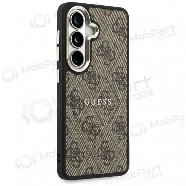 Samsung Galaxy S26 case -Guess PU Leather 4G Gold Frame Magnetic- (brown)