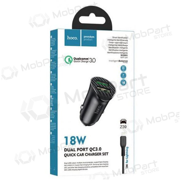 Car charger HOCO Z39 USB + 