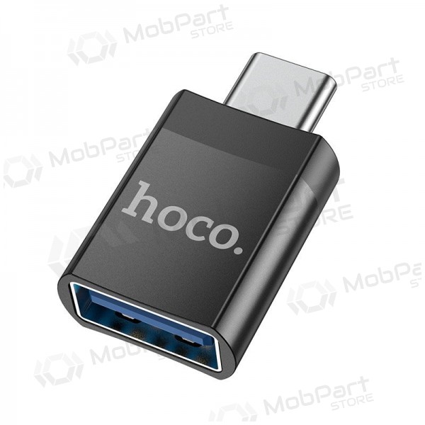 USB-C adapter hoco ua17 USB-C to USB-A black.