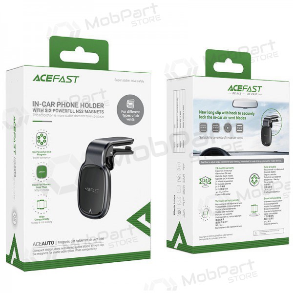 Car phone holder Acefast D16, tvirtinamas ant ventiliacijos grotelių, magnetinis