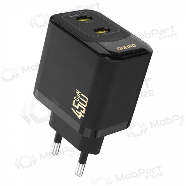 Phone charger Dudao A28P 45 W GaN 2x USB-C black