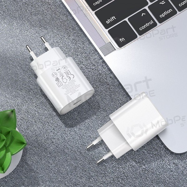 Hoco N22 25 W USB-C white phone charger