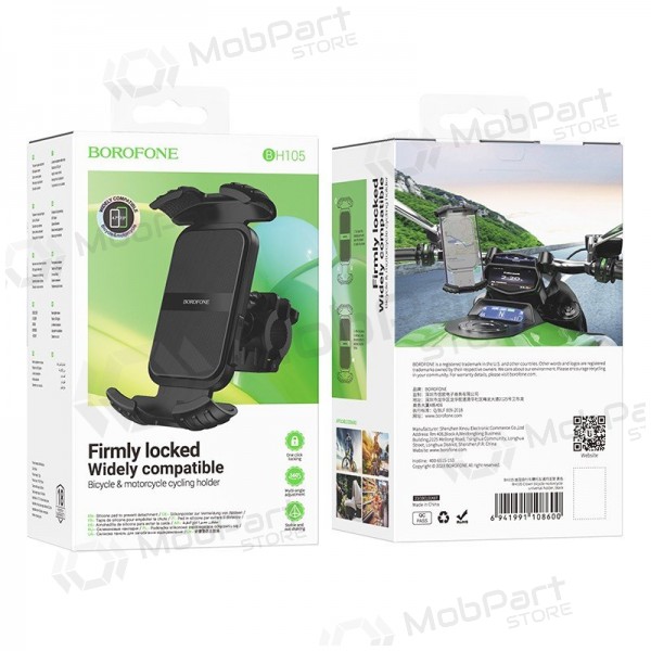 Telefono laikiklis dviračiui, motociklui Borofone BH105 black