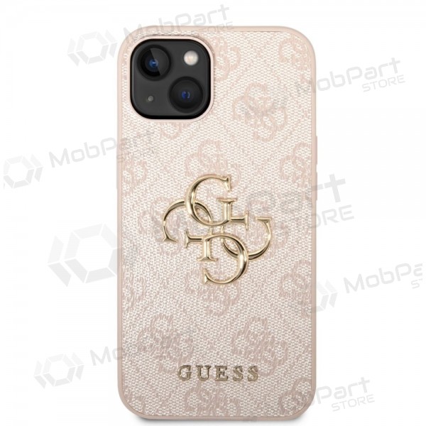 Apple iPhone 14 case - Guess PU 4G Metal Logo (pink)
