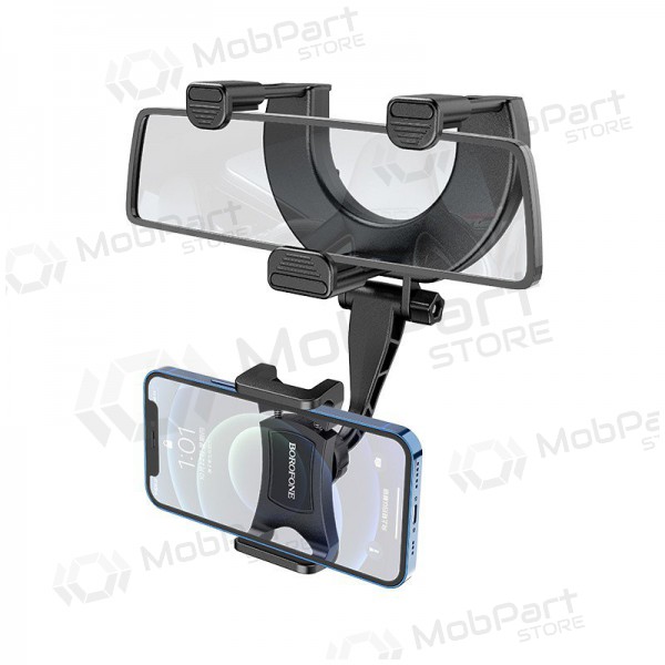 Car phone holder Borofone BH49 tvirtinamas ant veidrodėlio black