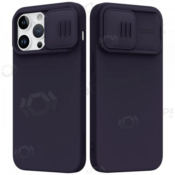 Apple iPhone 15 Pro Max case „Nillkin Silicone“ (tamsiai violet) Apple iPhone 15 Pro Max case „Nillkin Silicone“ (tamsiai violet)