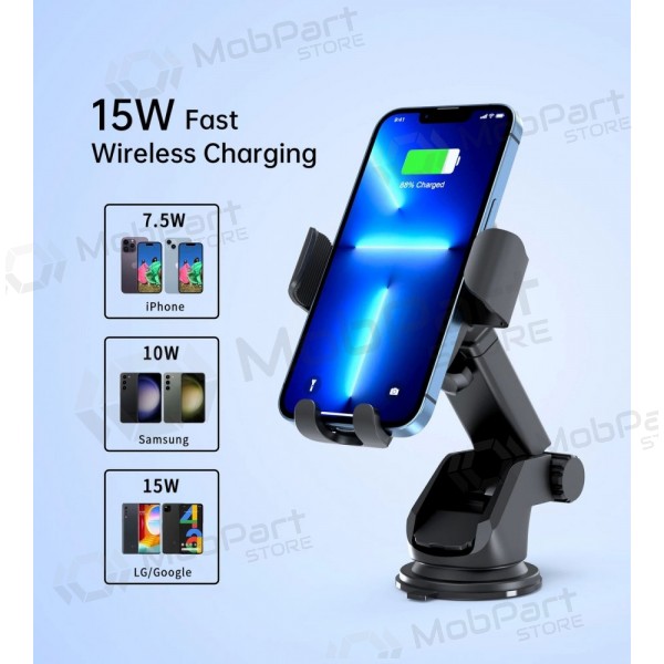 Automobilinis laikiklis-charger Choetech T203-F 15W Gravity Car Charger Holder black