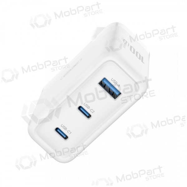 Phone charger XO CE35 100 W 2x USB-C + USB-A white