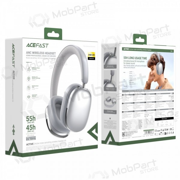 Wireless headphones Acefast H9 ANC silvers