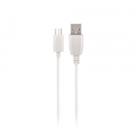 USB cable Maxlife microUSB (white) 1.0m