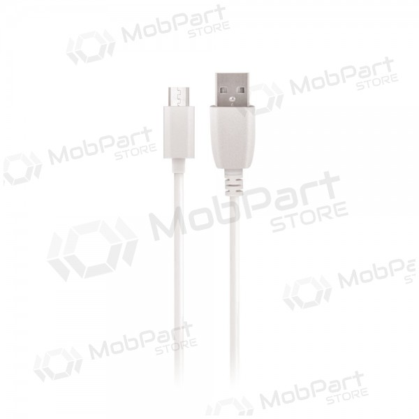USB cable Maxlife microUSB (white) 1.0m