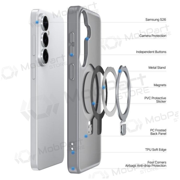 Samsung Galaxy S26 Ultra case - Dux Ducis Yind Magnetic Stand (gray)